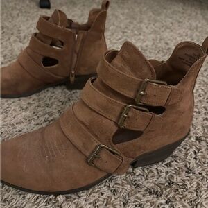 Target Tan Suede Ankle Booties